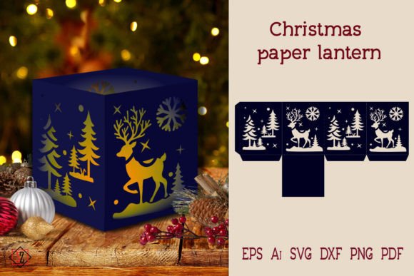 Christmas Paper Lantern: 3D SVG for Seasonal Branding