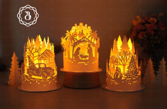 Combo 3 Items Christmas Paper Lanterns