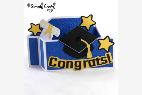 Congrats Graduation Card SVG: 3D SVG for Pop-Up Cards