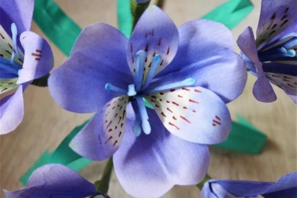 Easy Alstroemeria 3D SVG Paper Flowers