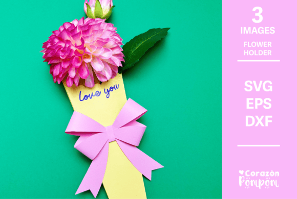 Flower Gift Holder SVG: 3D SVG for Mother S Day
