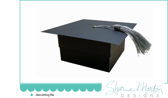 Graduation Cap Gift Box: 3D SVG Shape for Creative Sellers