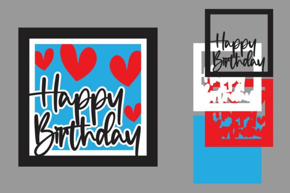Happy Birthday Layered Papercut: 3D SVG for Birthdays