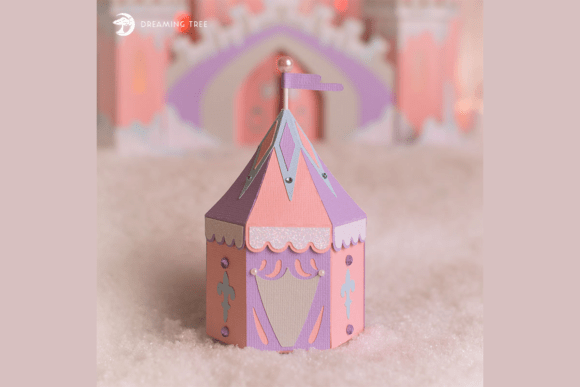 Knights Tent Favor Box SVG for 3D Objects & Editorial Design