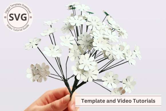 Paper Gypsophila Baby’s Breath Template