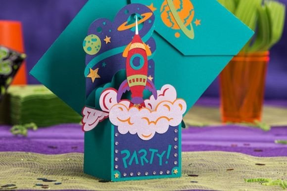 Rocket Box Card: 3D SVG Space Design Review