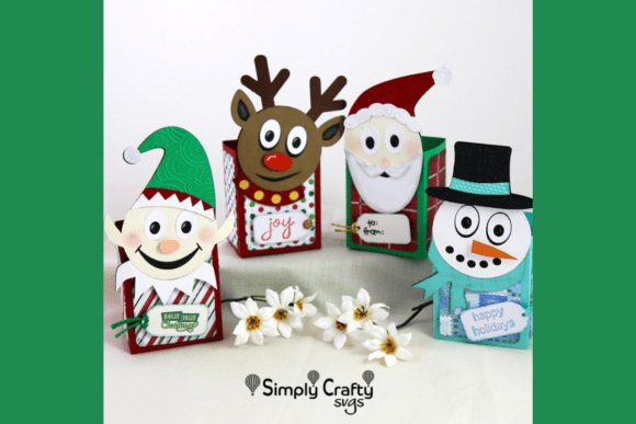 Smiley Christmas Treat Box Set SVG: 3D Cheer for Real Publishing