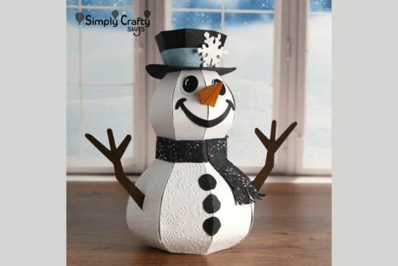 Smiling Snowman SVG: 3D Christmas Charm Done Right