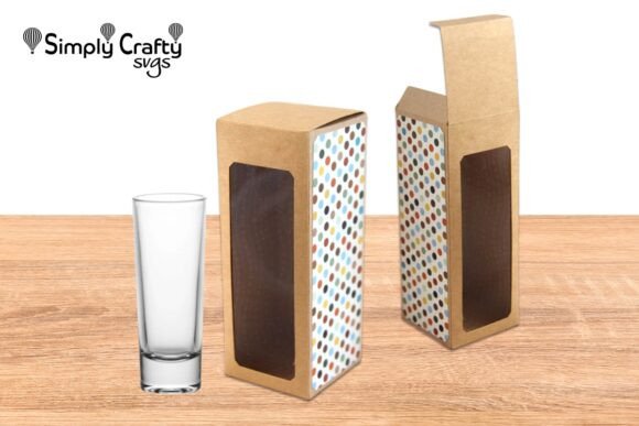 Tall Shot Glass Box SVG: Premium 3D SVG for Gift Boxes