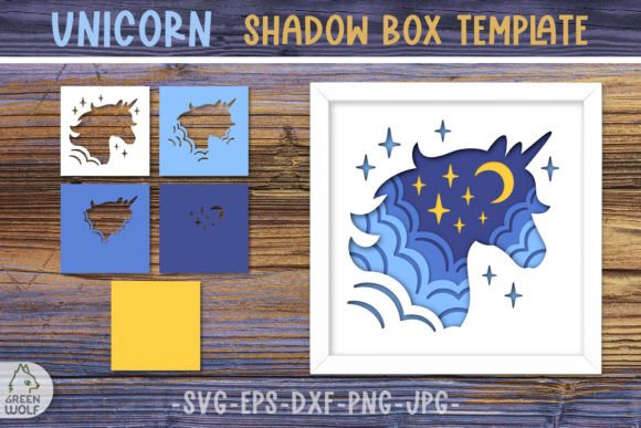 Unicorn Shadow Box SVG: 3D SVG for Shadow Boxes