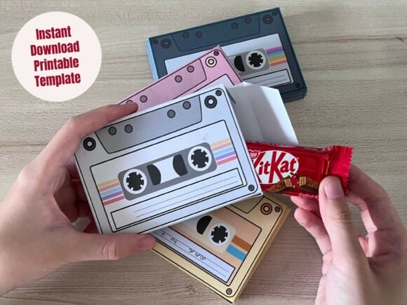 Valentine’s Cassette Candy Gift Box: 3D SVG for Valentine’s Day