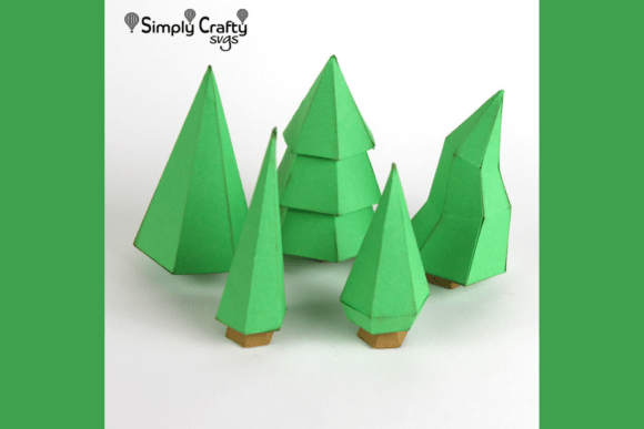 Village Christmas Trees SVG: A 3D SVG for Holiday Branding