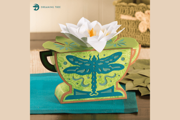 Water Lily Illuminated Compote SVG: A 3D SVG Flowers Review
