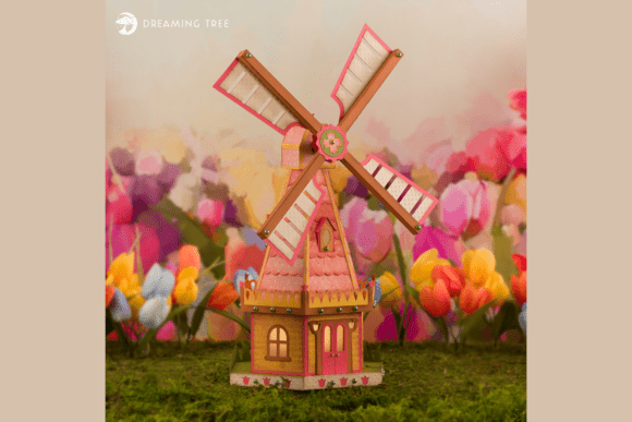 Windmill Light Up SVG: 3D SVG Centerpieces for Whimsical Branding